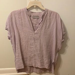 Everlane lavender linen top
